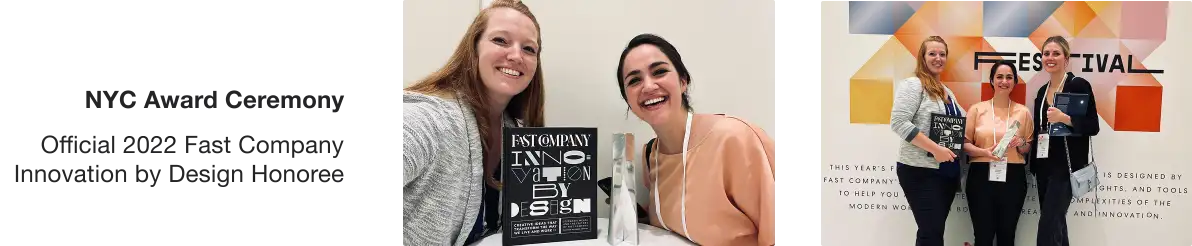Fast Company Innovation by Design award ceremony