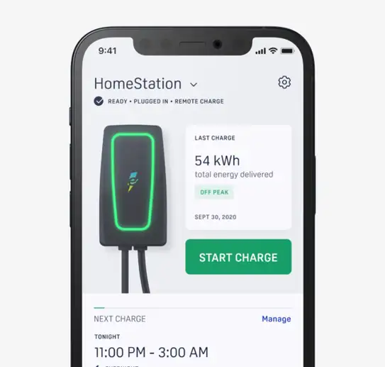 HomeStation home screen in app