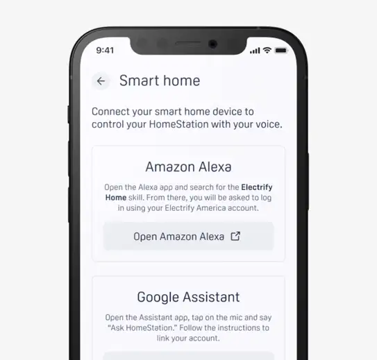 HomeStation voice control screen
