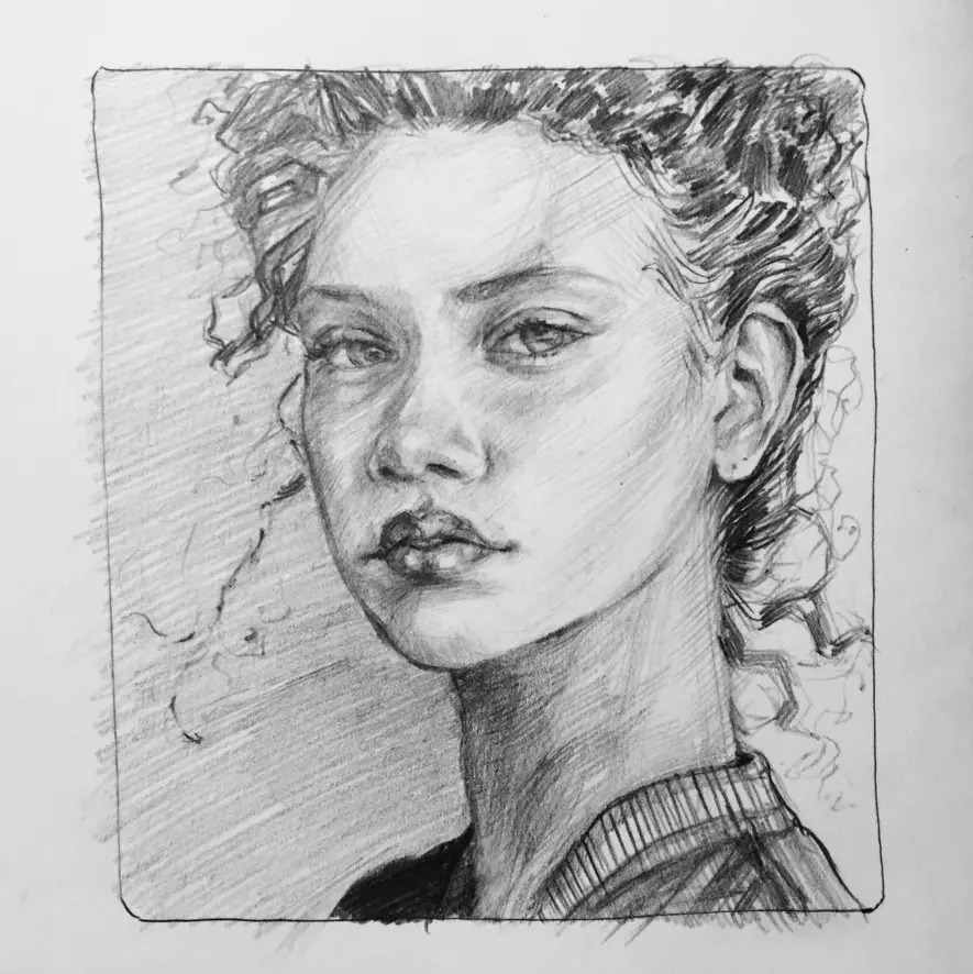 Pencil portrait study