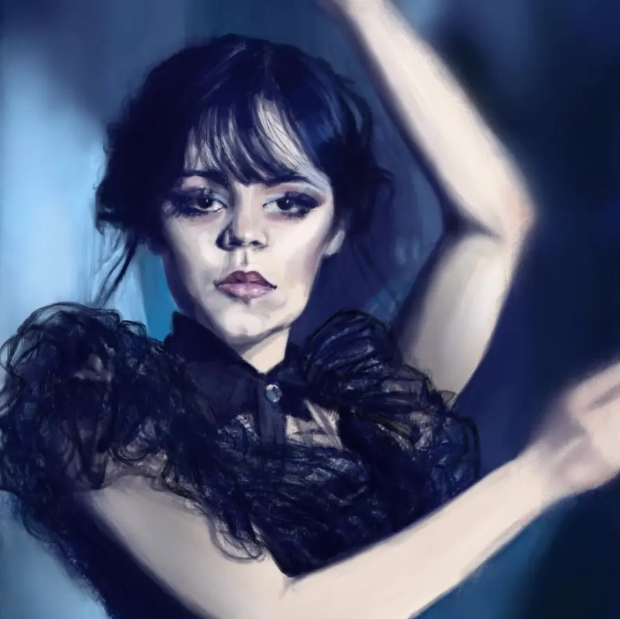Wednesday digital portrait